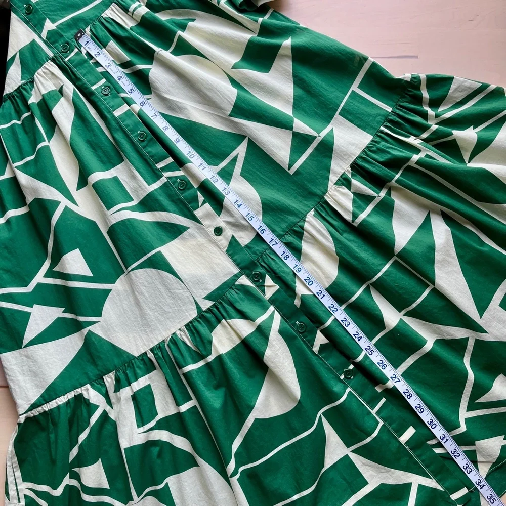 Zara green and white dress - Picture 10 of 11